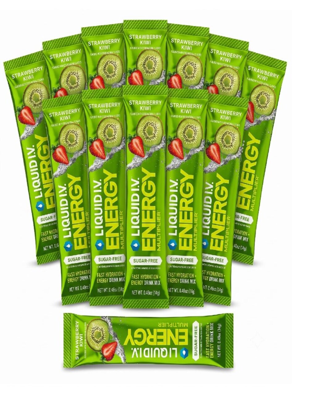 Sugar Free Energy Drink Mix, Stawberry Kiwi, 0.49 Oz, 13-Stick Pack